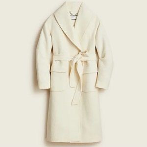 J.Crew Collection wrap coat in herringbone Italian wool